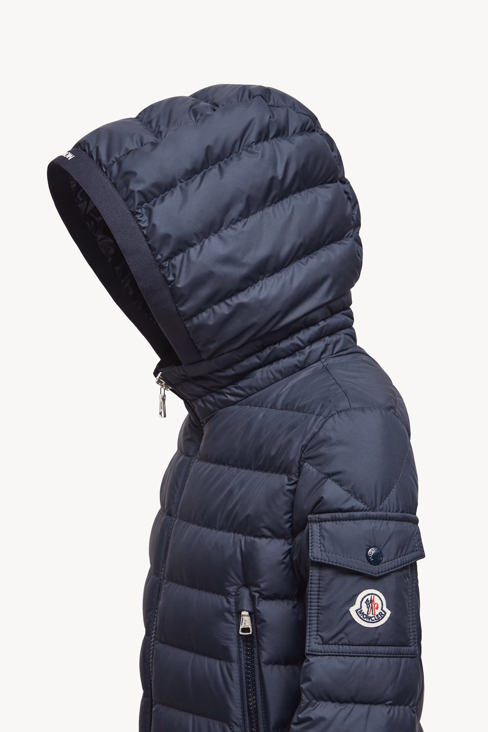 Galion Hooded Down Jacket Boy Dark Blue Moncler 2